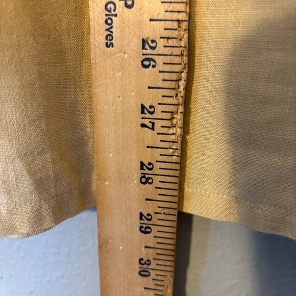 Lino By Chicos Butter Yellow Button-Up Shirt Size 3 Front Pockets 100% Linen - Picture 8 of 10
